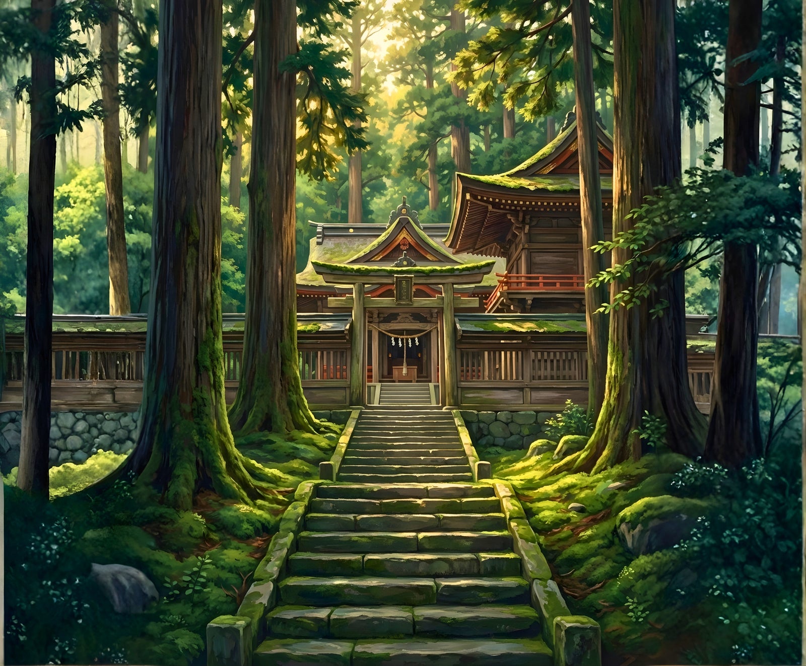 Moss and Morning paint by numbers artwork