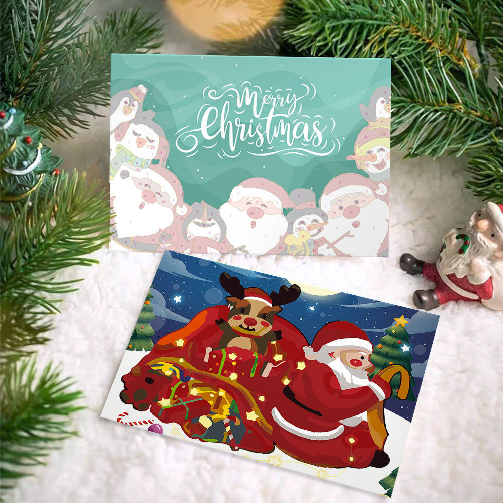 DIY festive painting kit with jingle bells design, seasonal wall art set of 6 for Christmas celebrations.