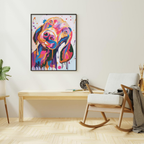 Creative DIY framed painting kit, paint by numbers canvas for adults.