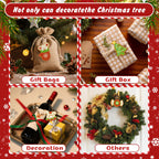 Collage of Christmas gift bags, box, and decorations with text overlay.