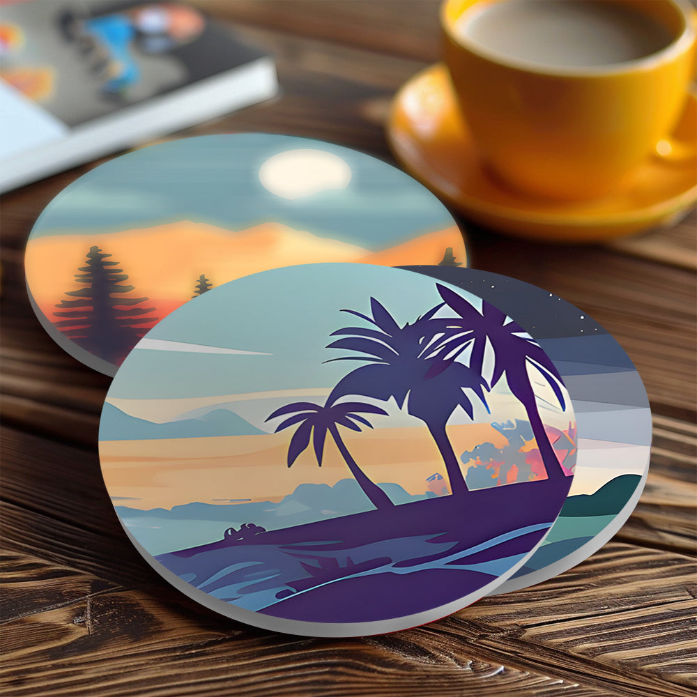 Beautiful landscape paint by numbers kit, dreamy canvas artwork for creative home design.
