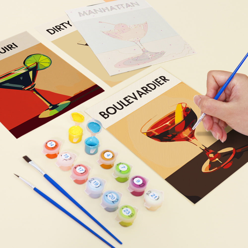 color by numbers of different cocktails paint by numbers