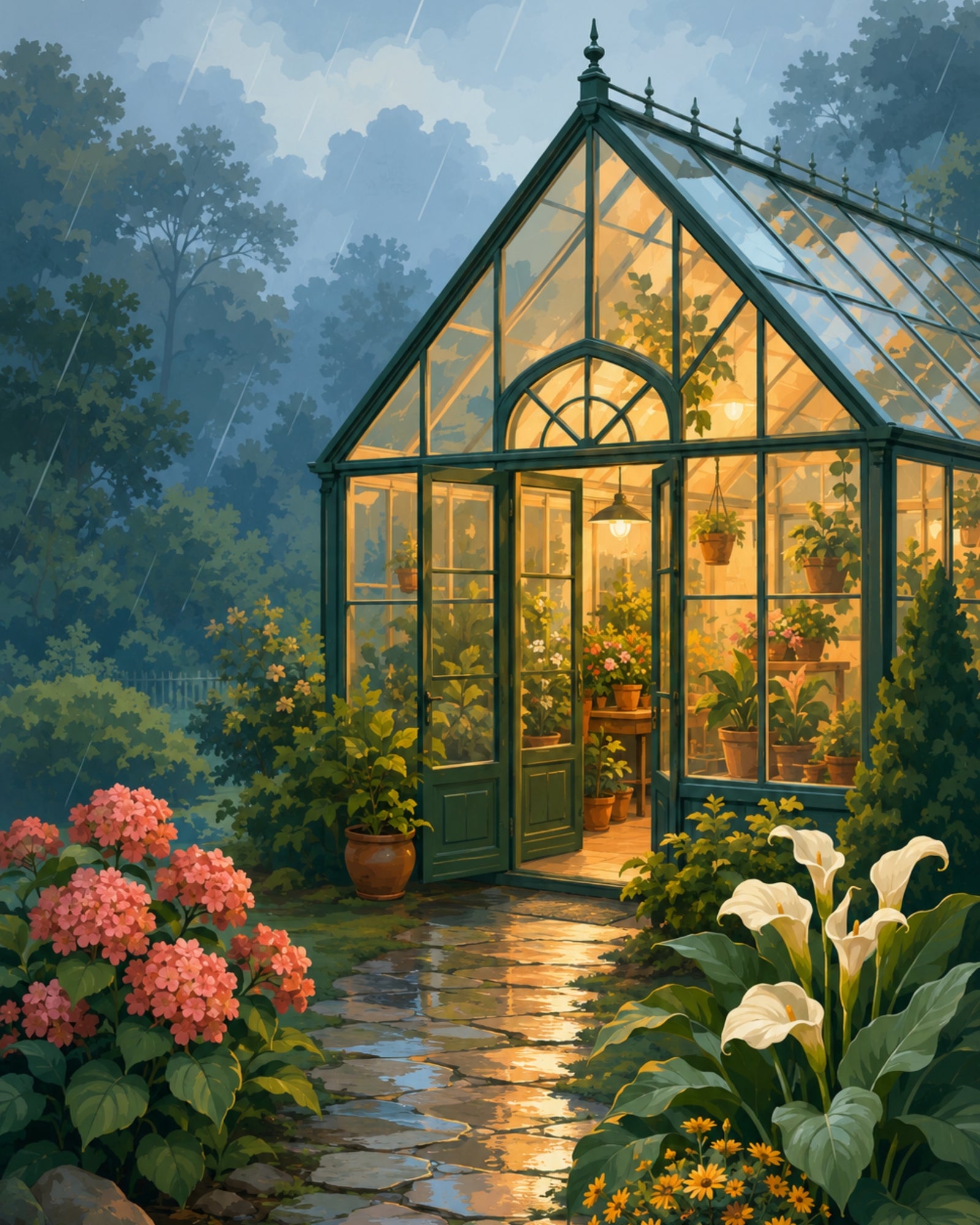 Rainy Garden Greenhouse
