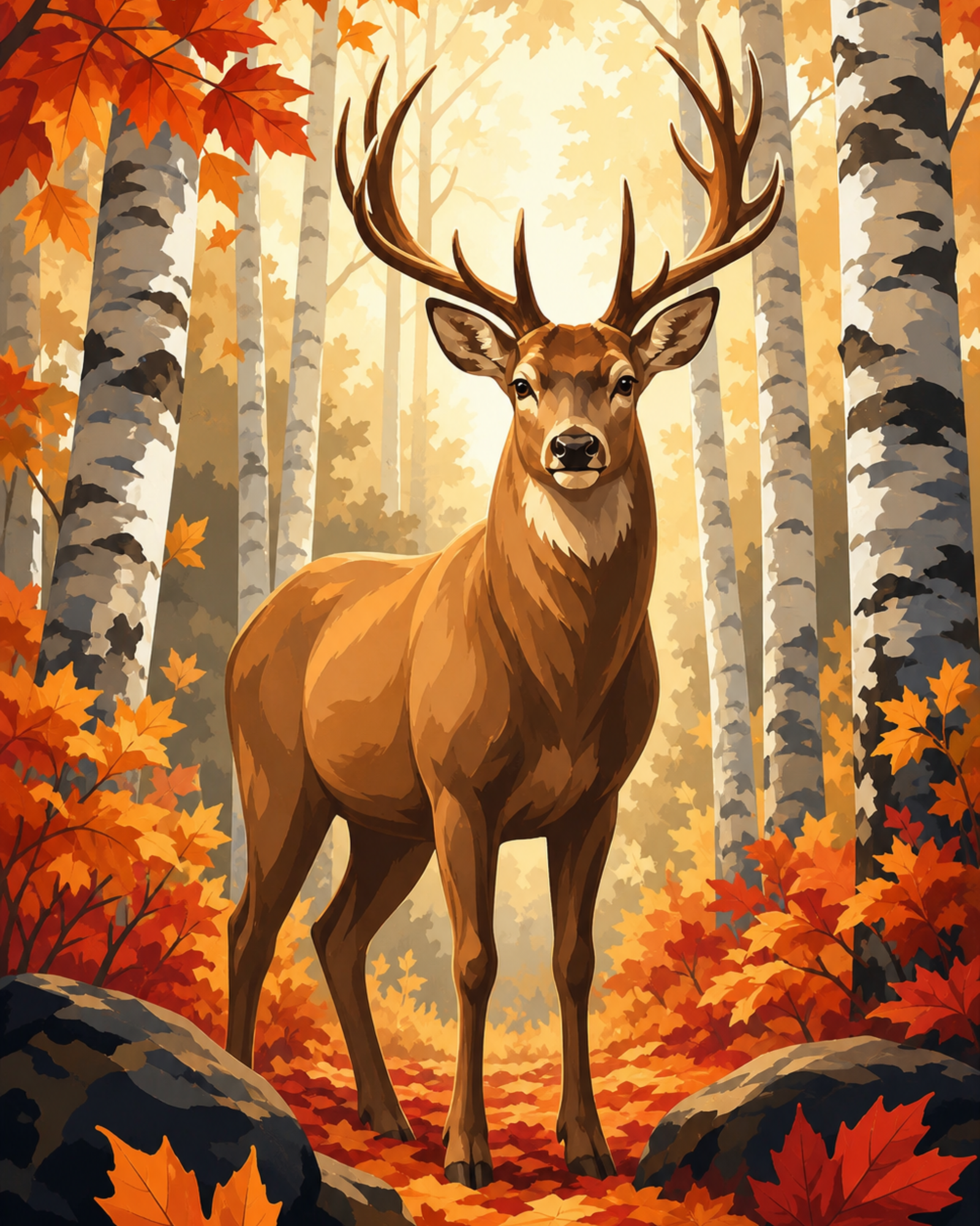 Cerf d'automne