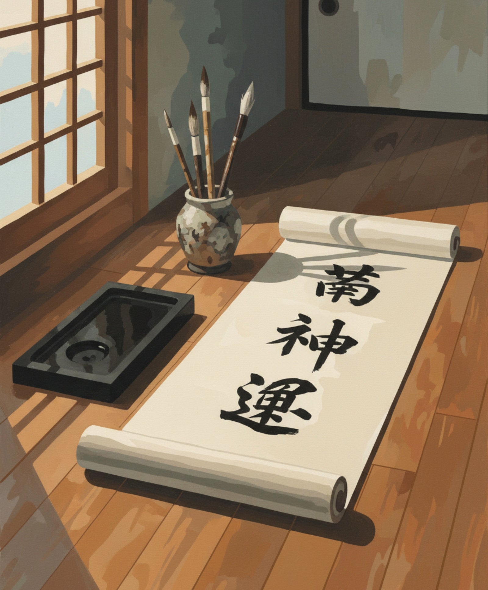 The Calligrapher’s Light paint by numbers artwork
