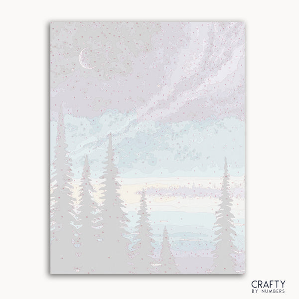 Night Lake paint by numbers kit box front view