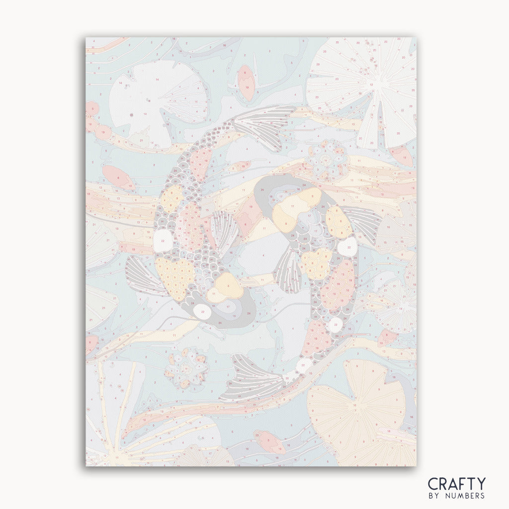 Sacred Fish Tai paint by number artwork inspired by famous paintings and famous art paintings techniques.