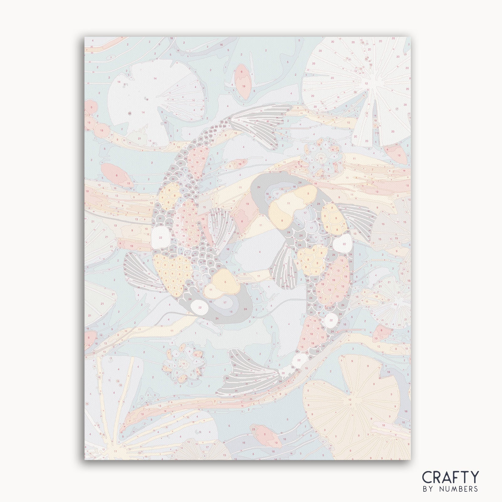 Detailed Sacred Fish Tai paint by numbers design