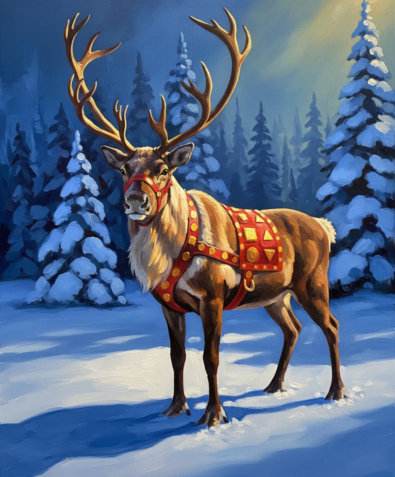 Silent Night Sentinel paint by numbers artwork