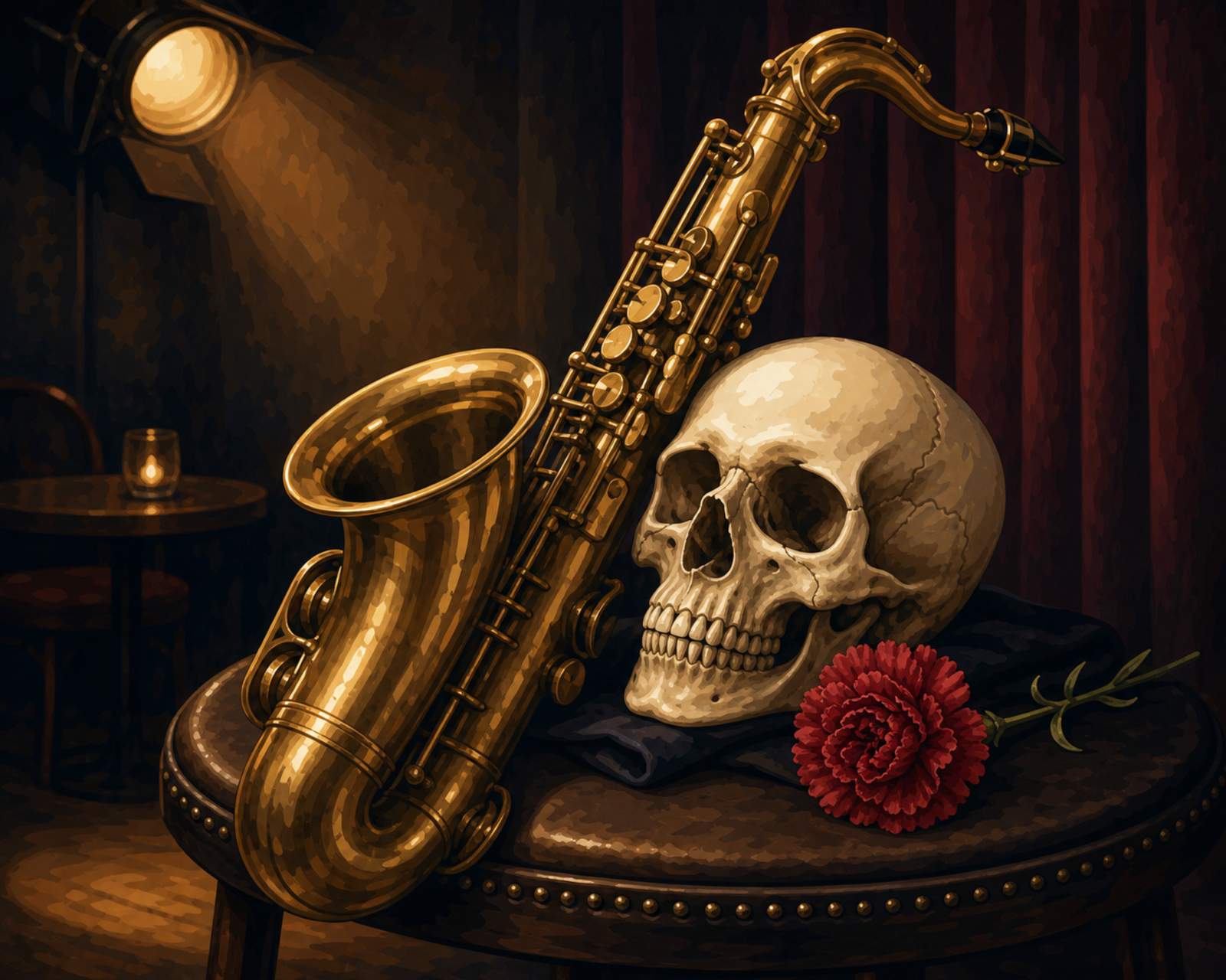 Skull and Saxophone