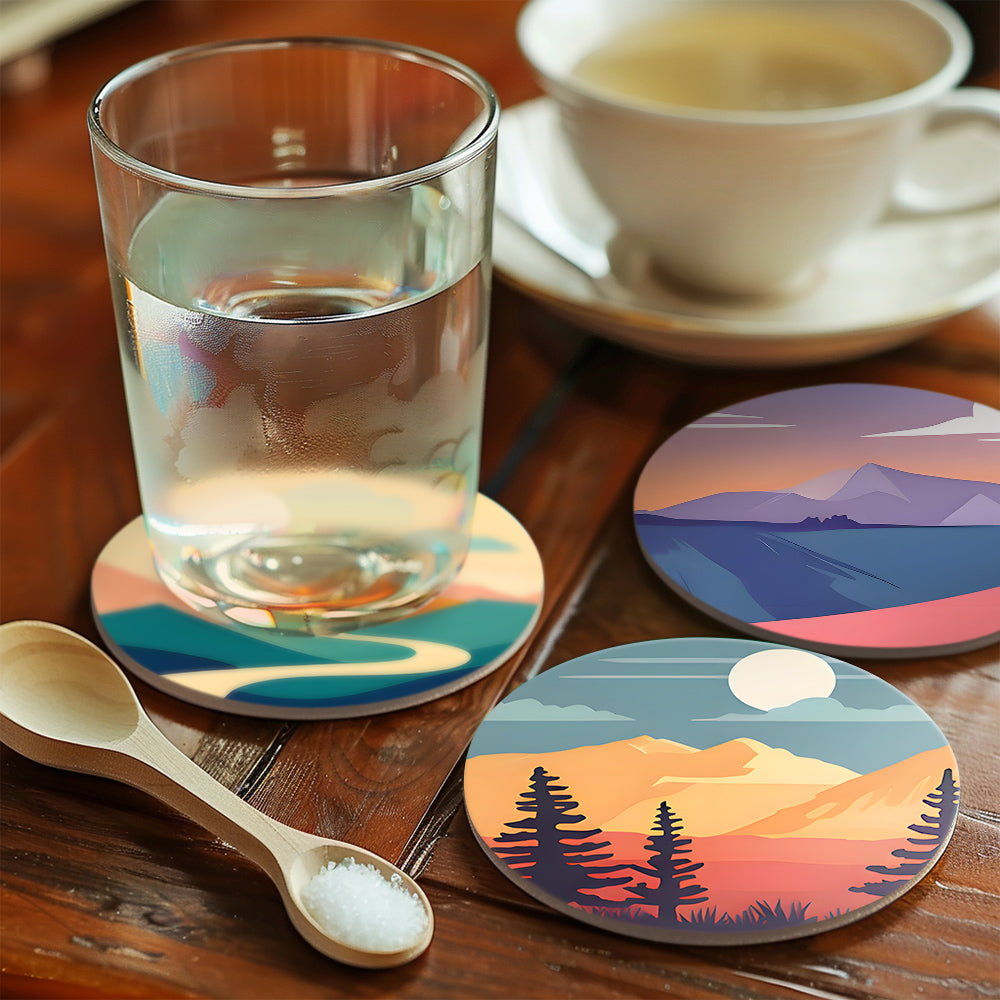 Dreamy paint by numbers landscapes, DIY canvas set perfect for wall décor and hobbies.