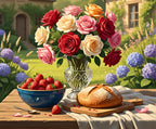 Roses And Summer Table