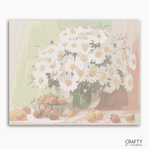 Bouquet of Daisies paint by number with vibrant colors inspired by famous paintings and van gogh famous paintings.