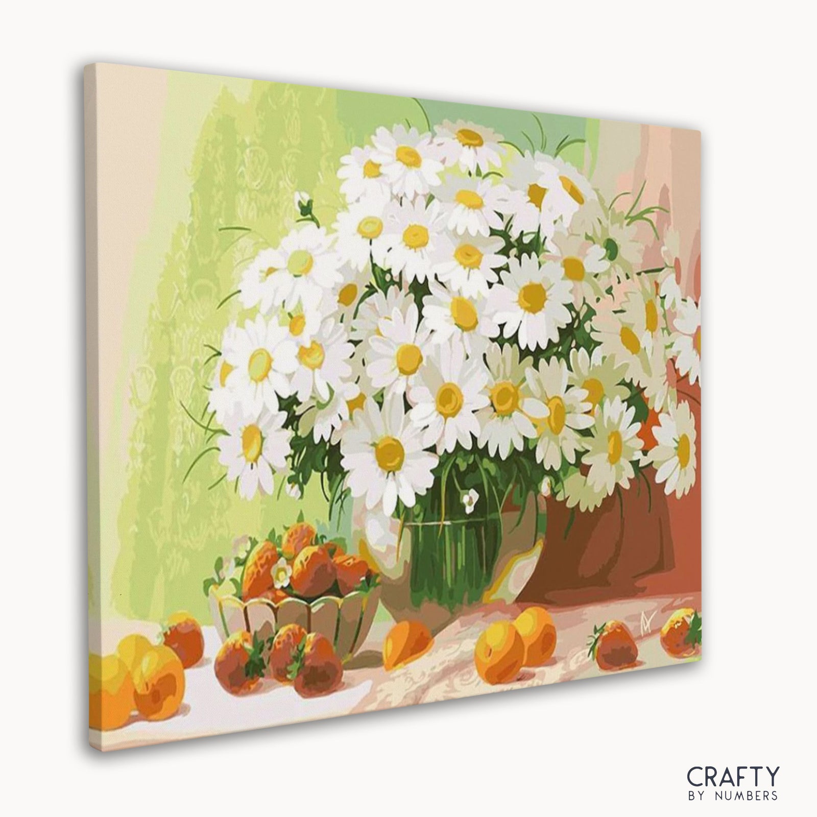 Close-up detail of Bouquet of Daisies artwork
