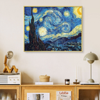 Framed DIY paint by numbers kit, creative canvas painting for home walls.