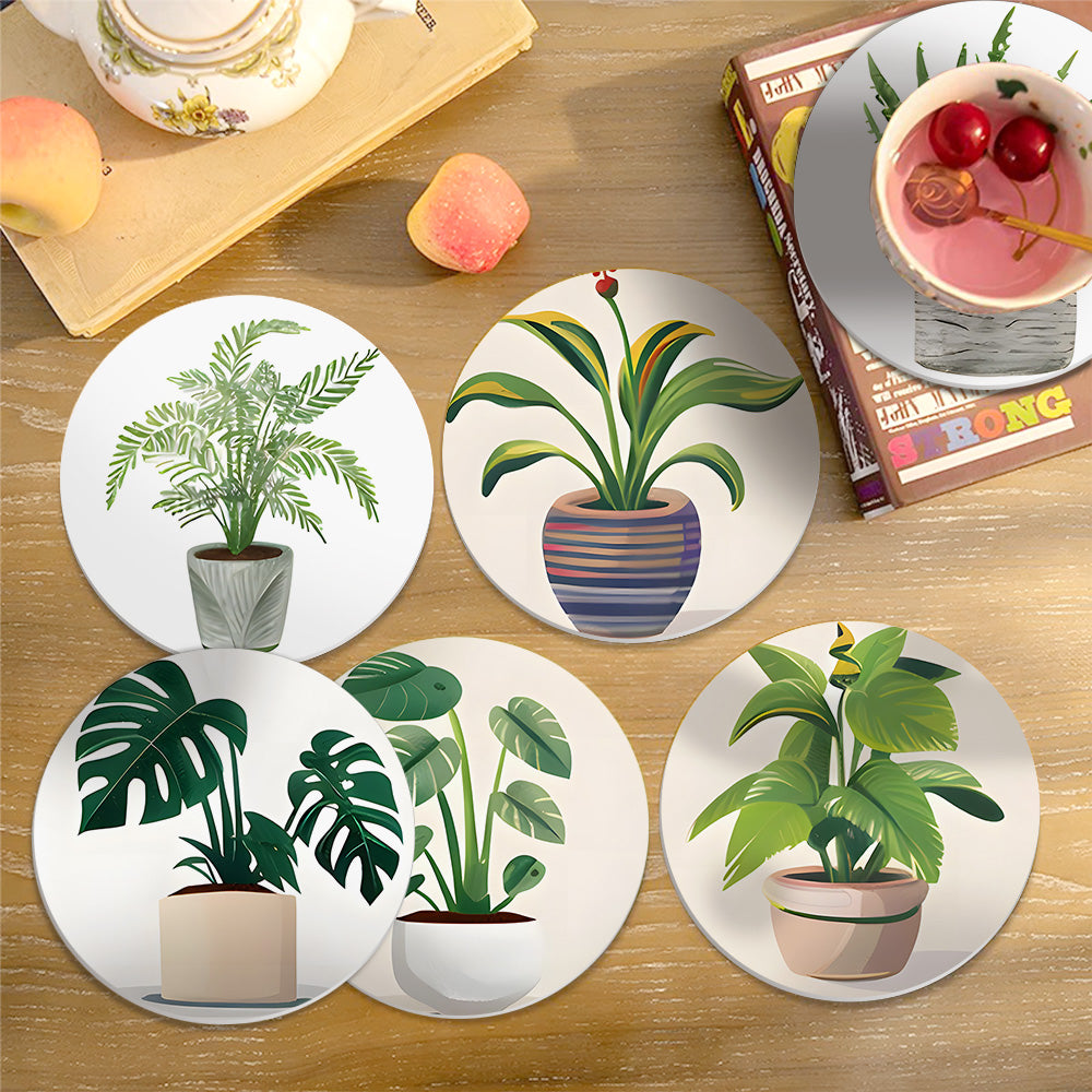 Green Haven-Kunstset mit einem Kolibrispaar mit Blumen