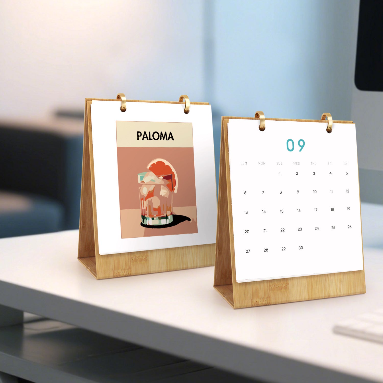 Fun cocktail calendar paint by numbers kit for adults and hobbyists.