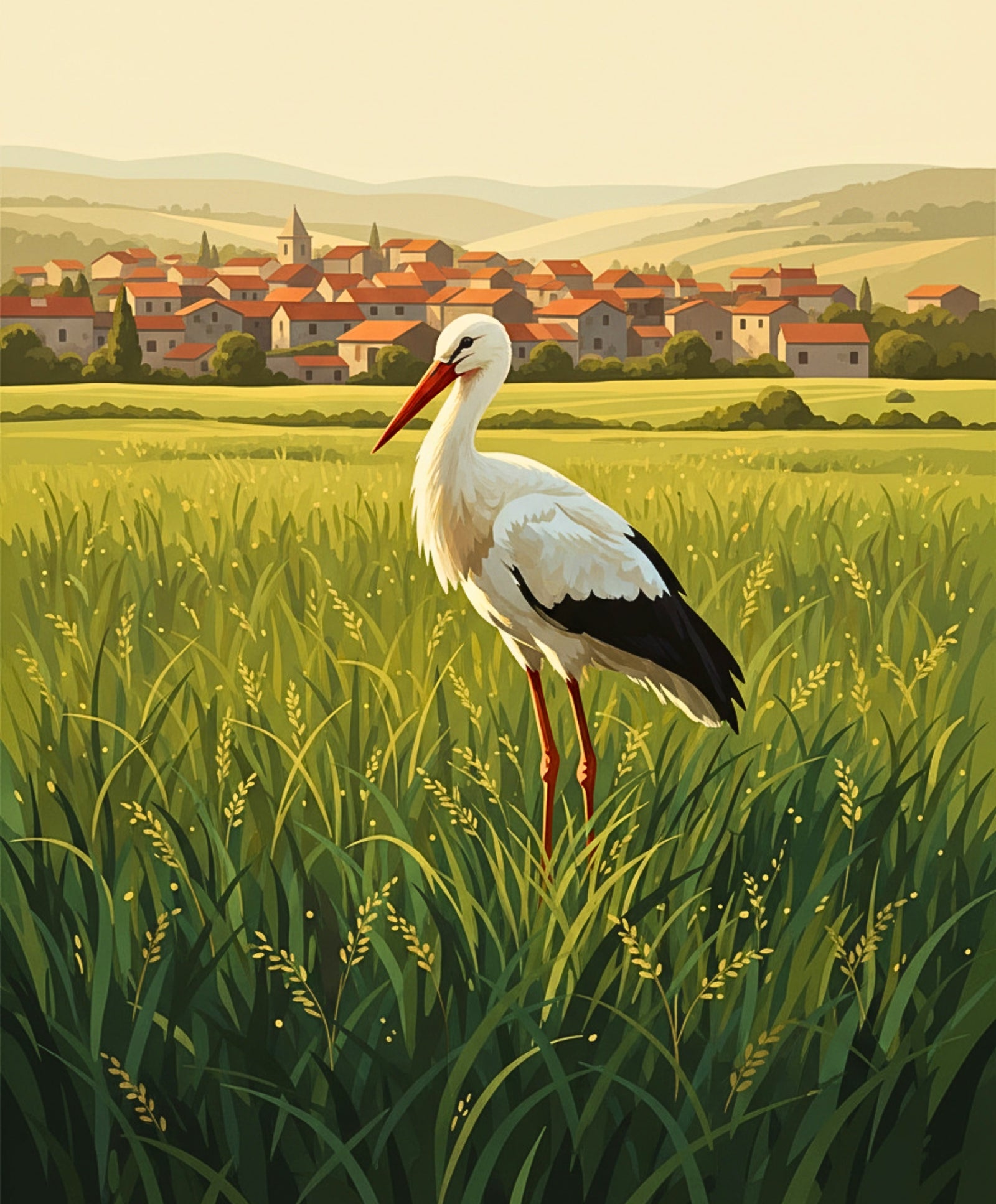 Golden Meadow Stork