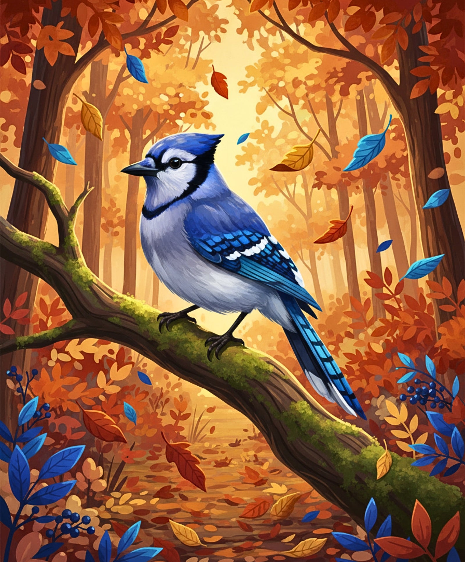 Autumn Whisper Blue Jay