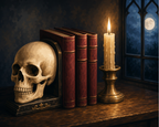 Skull and Books
