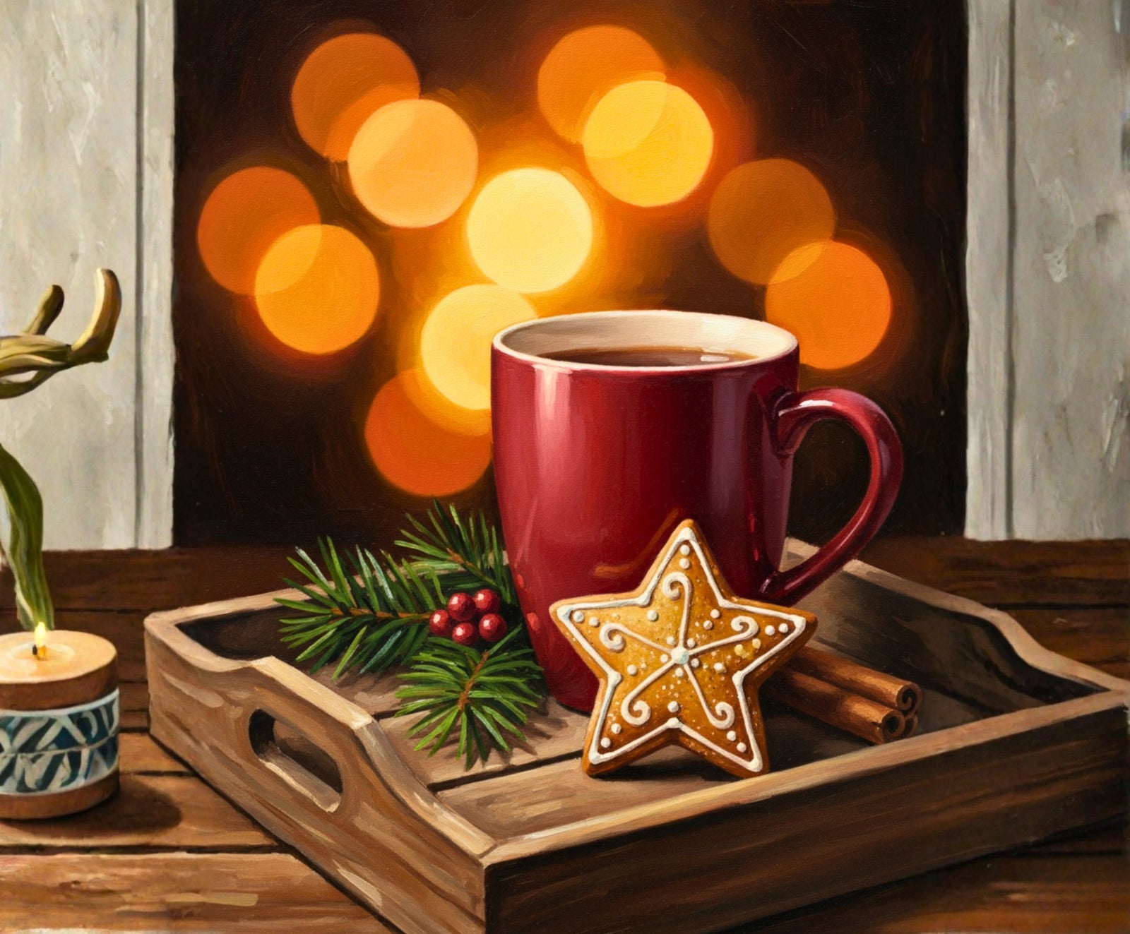 Merry Mug Moments paint by numbers artwork