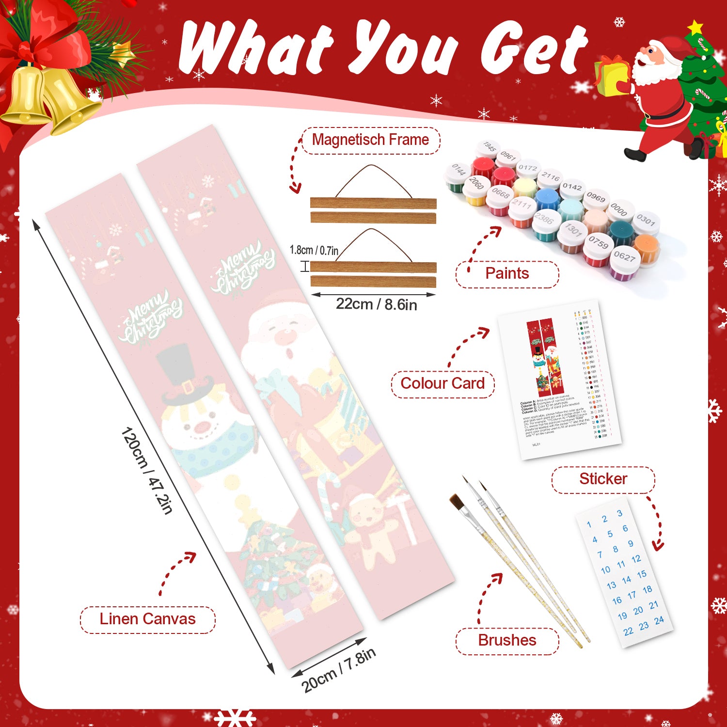 Ho Ho Holiday – Porch Sign Paint by Numbers Kit