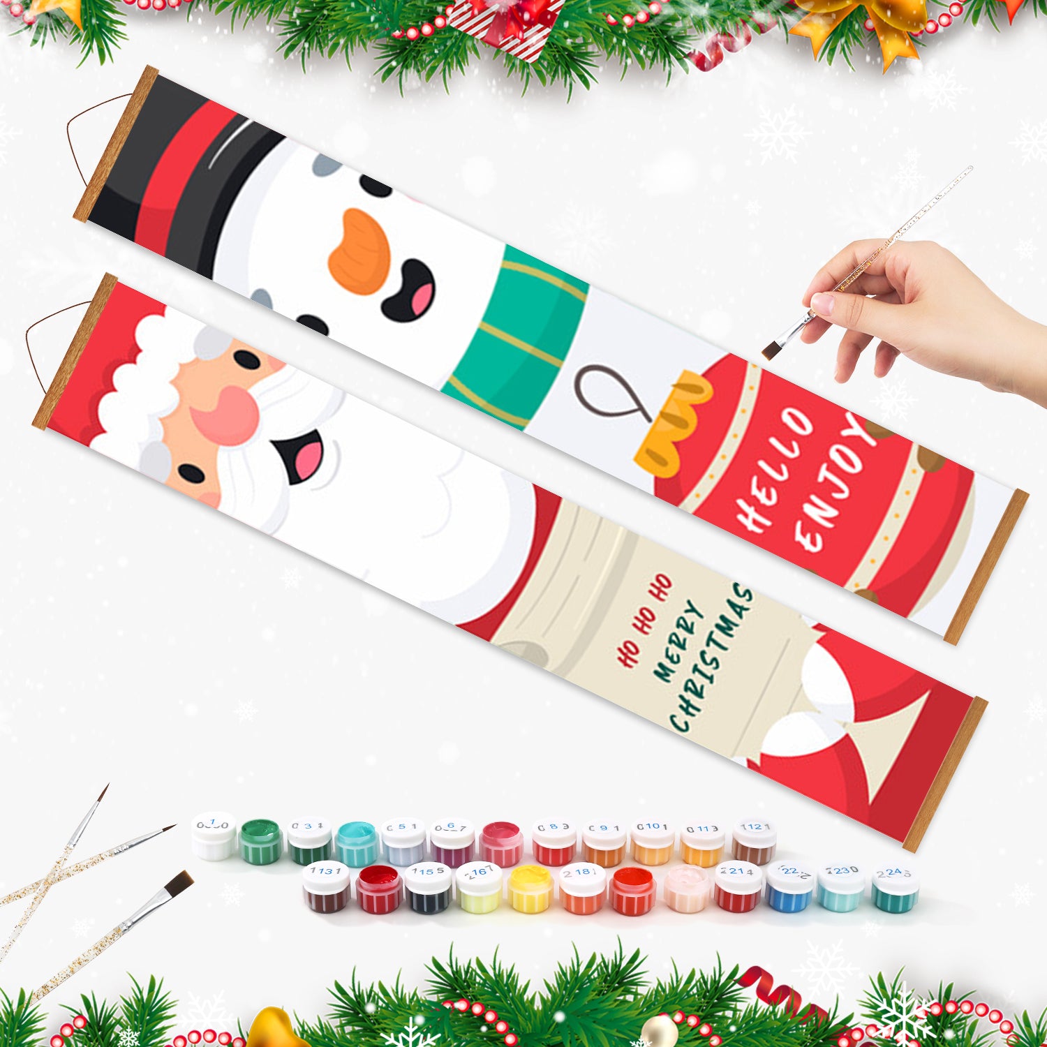 Ho Ho Holiday – Porch Sign Paint by Numbers Kit