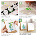 Step-by-step guide to creating a calendar with paint and numbers.