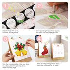 Step-by-step guide to creating a calendar with paint and numbers.