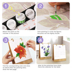 Step-by-step guide to creating a calendar with paint and numbers.