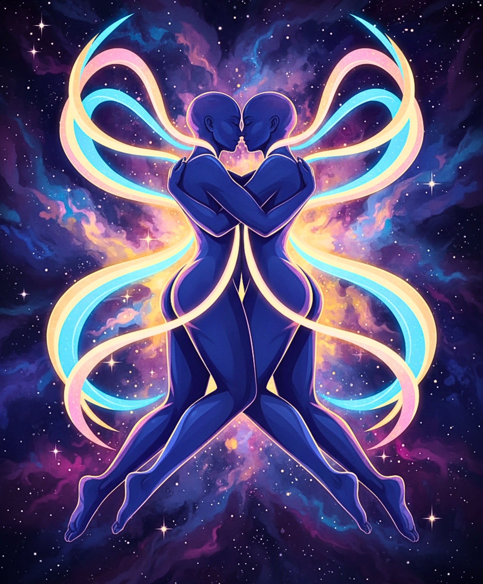 Celestial Gemini Embrace