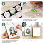 Step-by-step guide to creating a DIY calendar with paint and numbers.