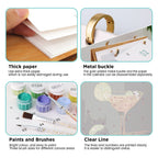 Cocktail-themed paint by numbers kit with relaxing creative fun.