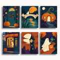 Haunted Halloween Village Mini Paint By Numbers Set