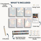 Haunted Halloween Village Mini Paint By Numbers Set