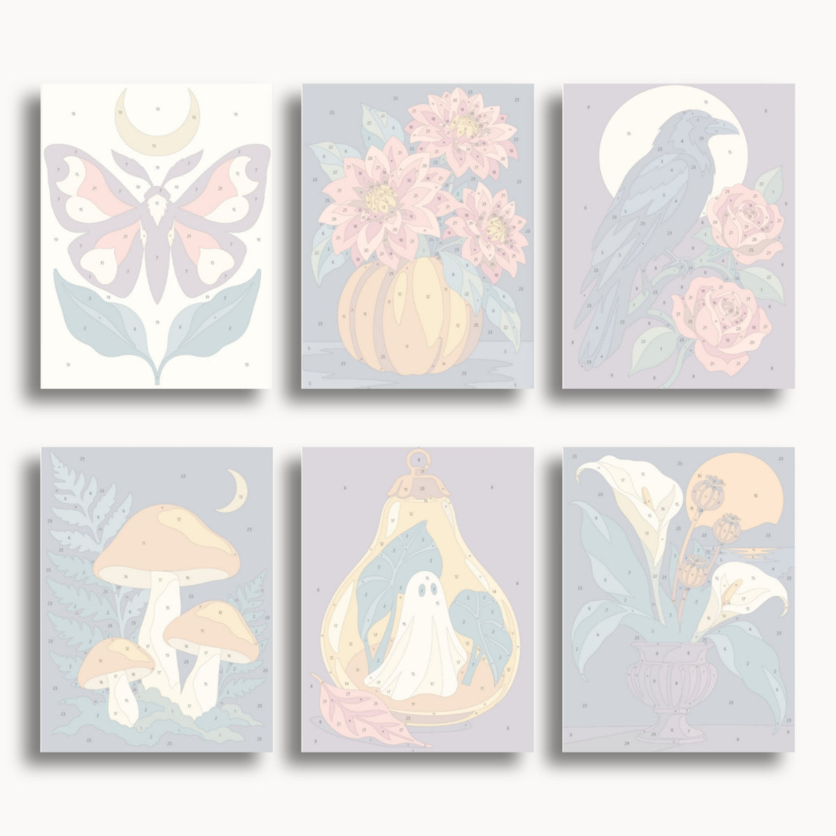 Mystical Botanicals Mini Paint By Numbers Set