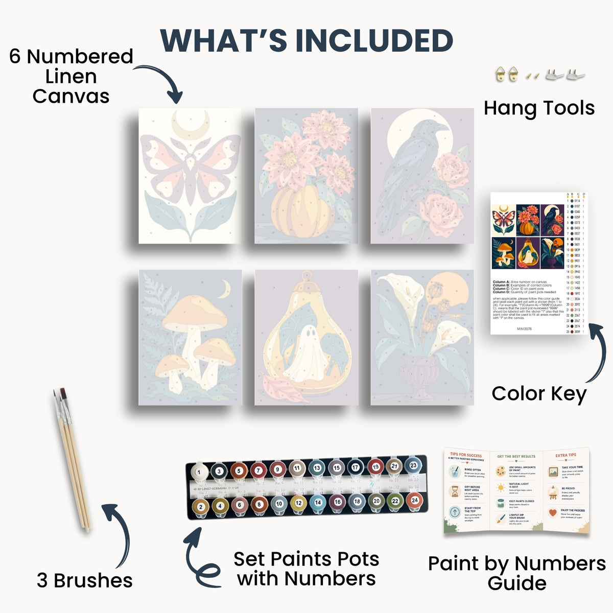 Mystical Botanicals Mini Paint By Numbers Set