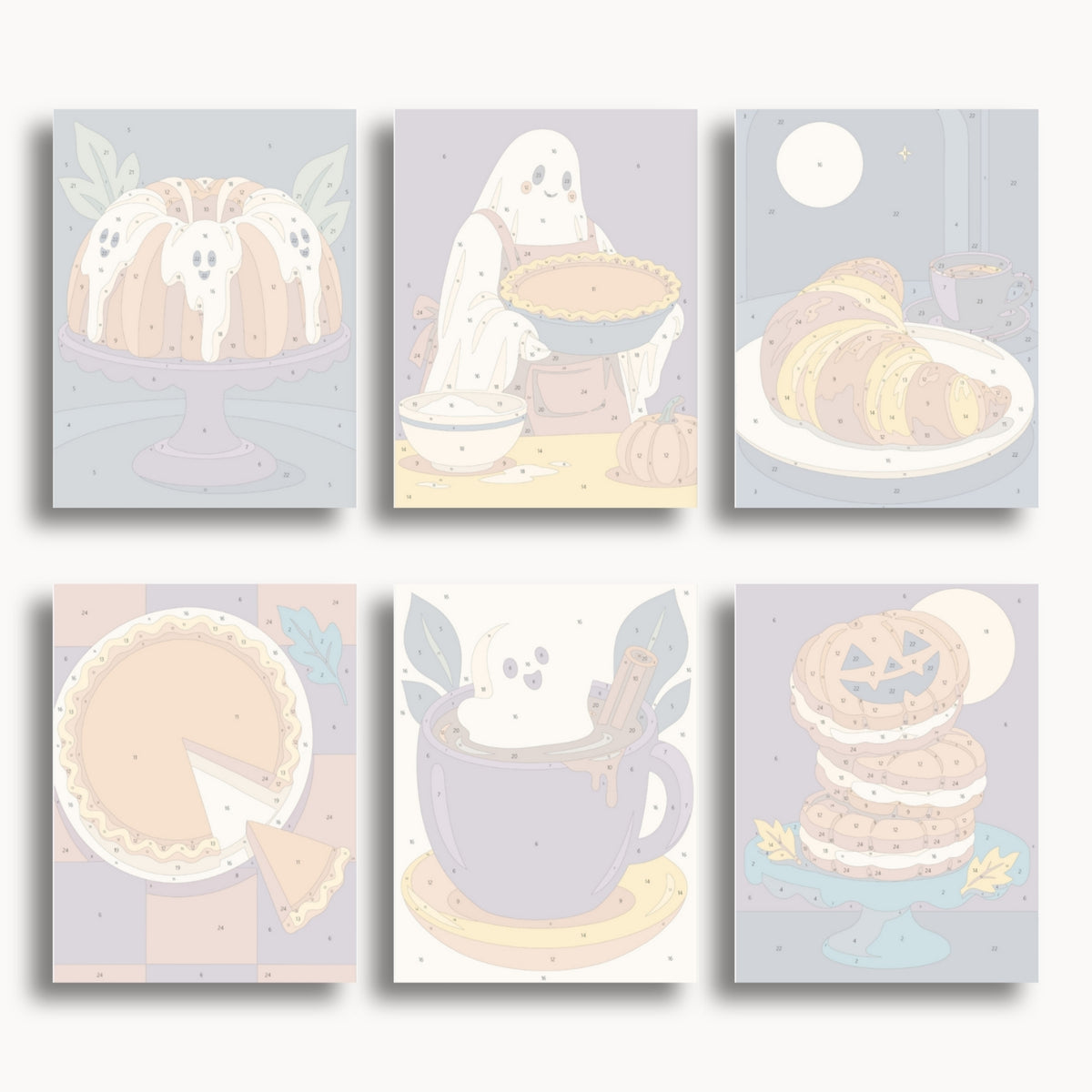 Halloween Pumpkin Treats Mini Paint By Numbers Set