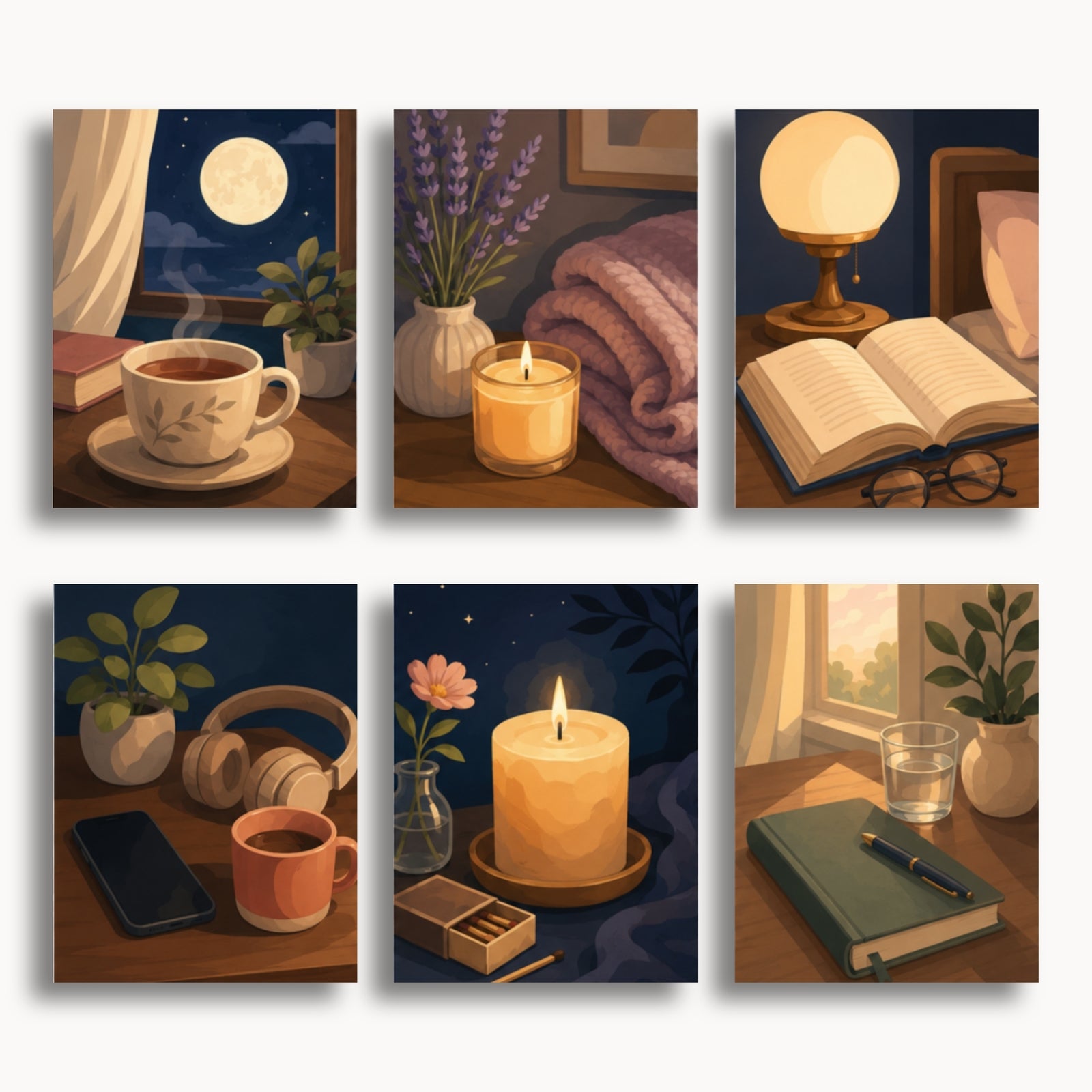 Cozy Evening Mini Paint By Numbers Set