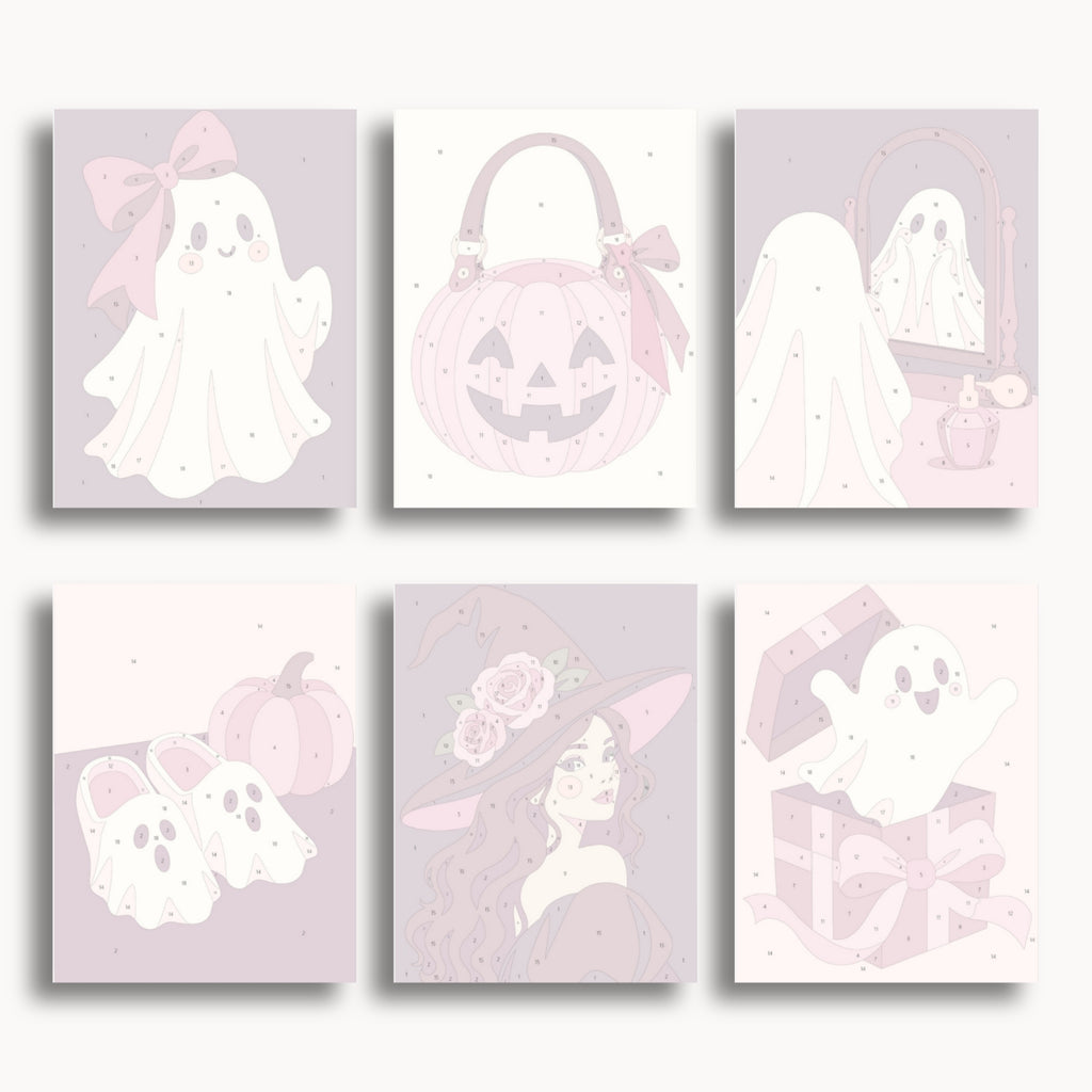 Pink Halloween Ghosts | 6 Mini Kits