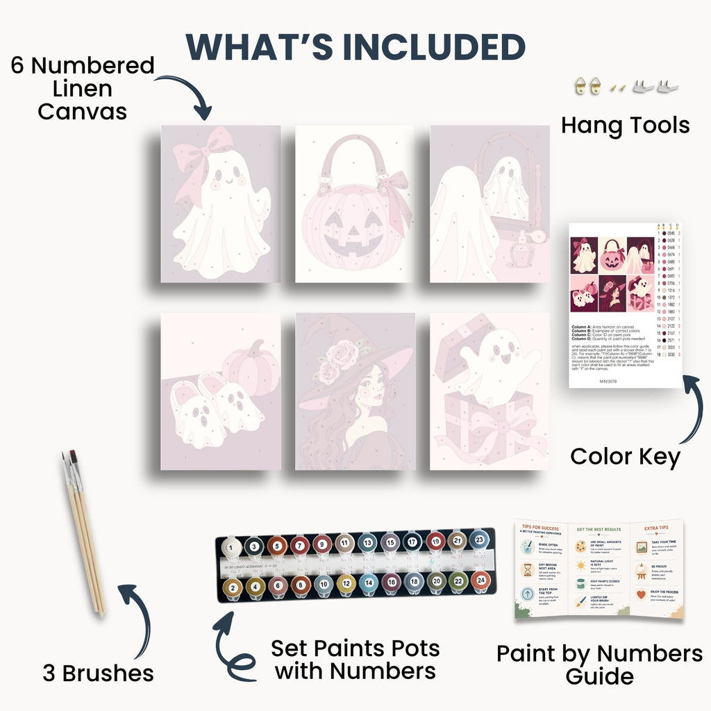 Pink Halloween Ghosts | 6 Mini Kits