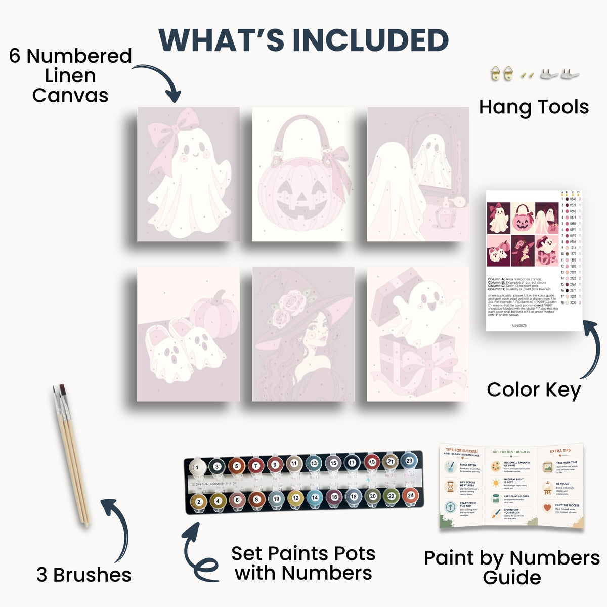 Ensemble de mini peinture par numéros Ginkgo Automne