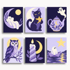 Mystical Moonlight Ghosts Mini Paint By Numbers Set