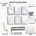 Mystical Moonlight Ghosts Mini Paint By Numbers Set