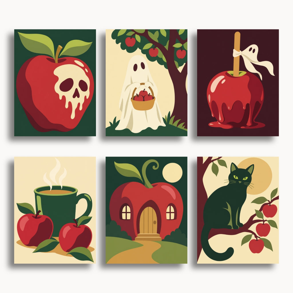 Ensemble de mini peinture par numéros Ginkgo Automne