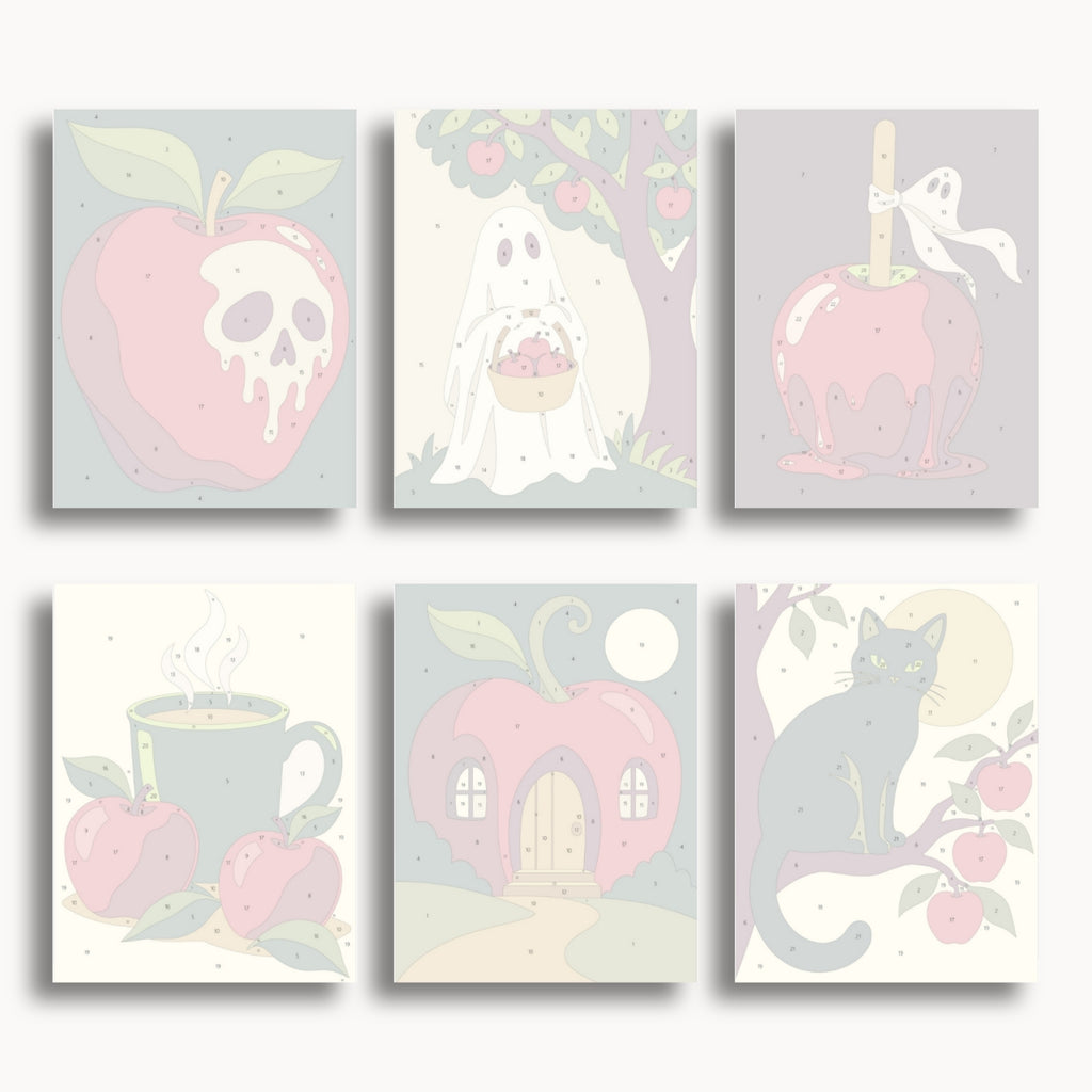 Ensemble de mini peinture par numéros Ginkgo Automne