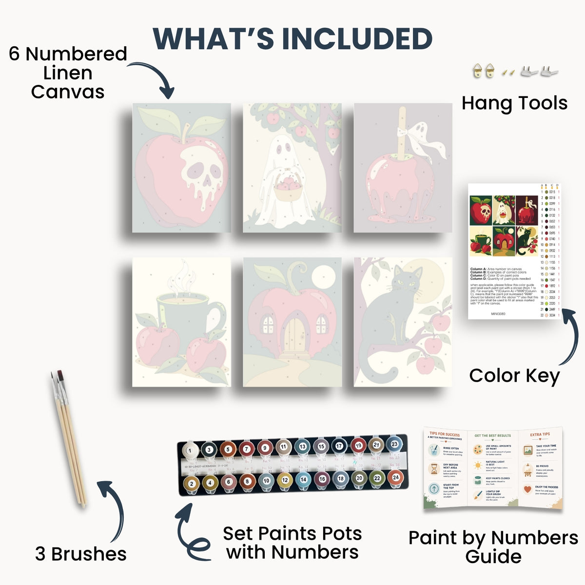 Ensemble de mini peinture par numéros Ginkgo Automne