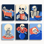 Skeleton Halloween Mini Paint By Numbers Set