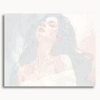 Numbered canvas preview for Undone, showing outlined painting sections and color numbers.