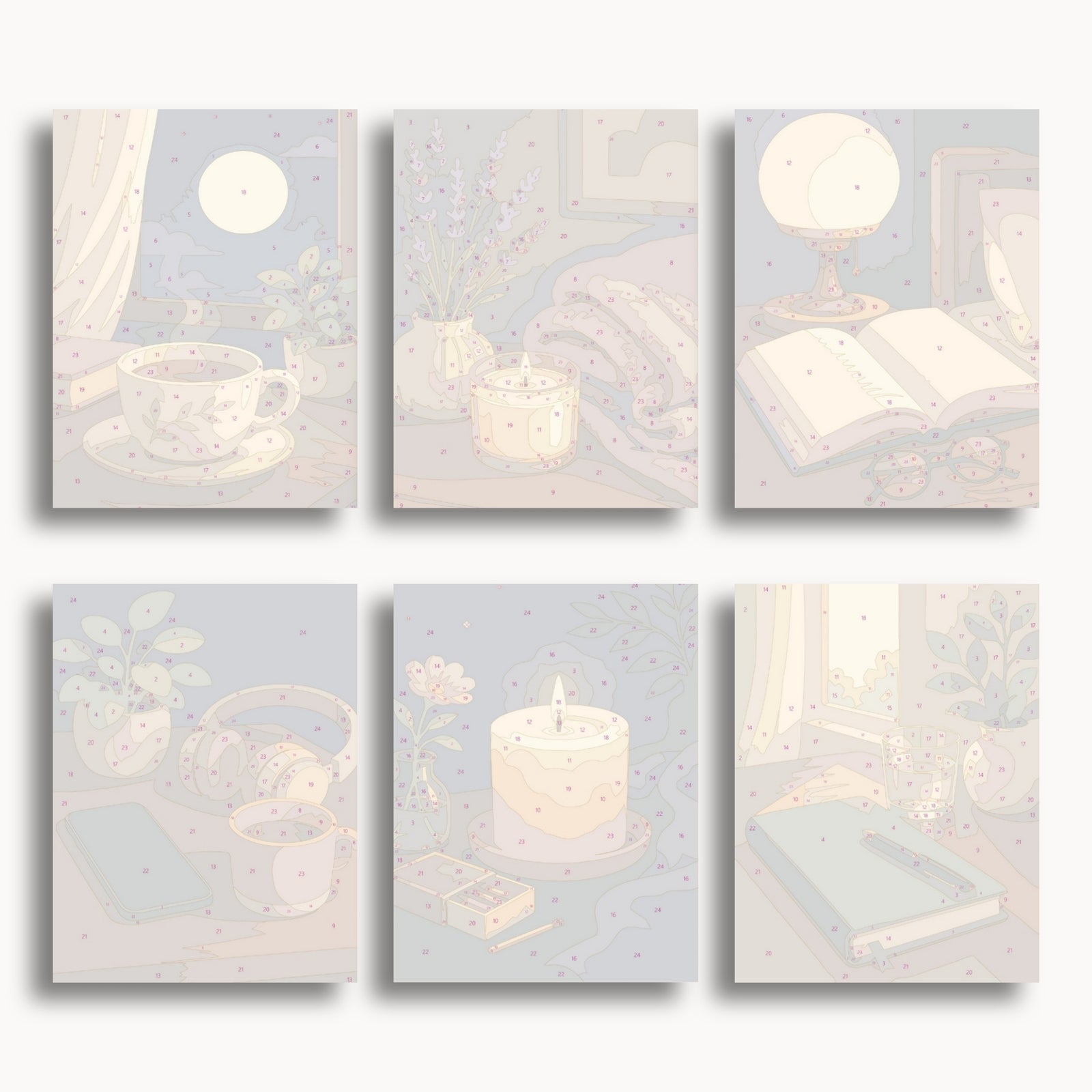 Cozy Evening Mini Paint By Numbers Set